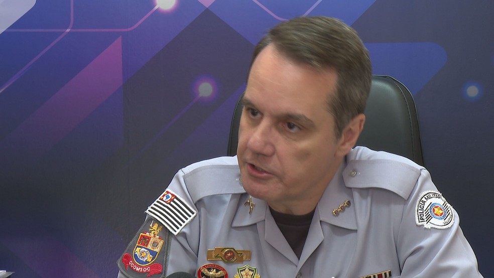 Coronel Emerson Massera, chefe do Centro de Comunicação Social da Polícia Militar de São Paulo. (Foto: Reprodução/TV Globo)