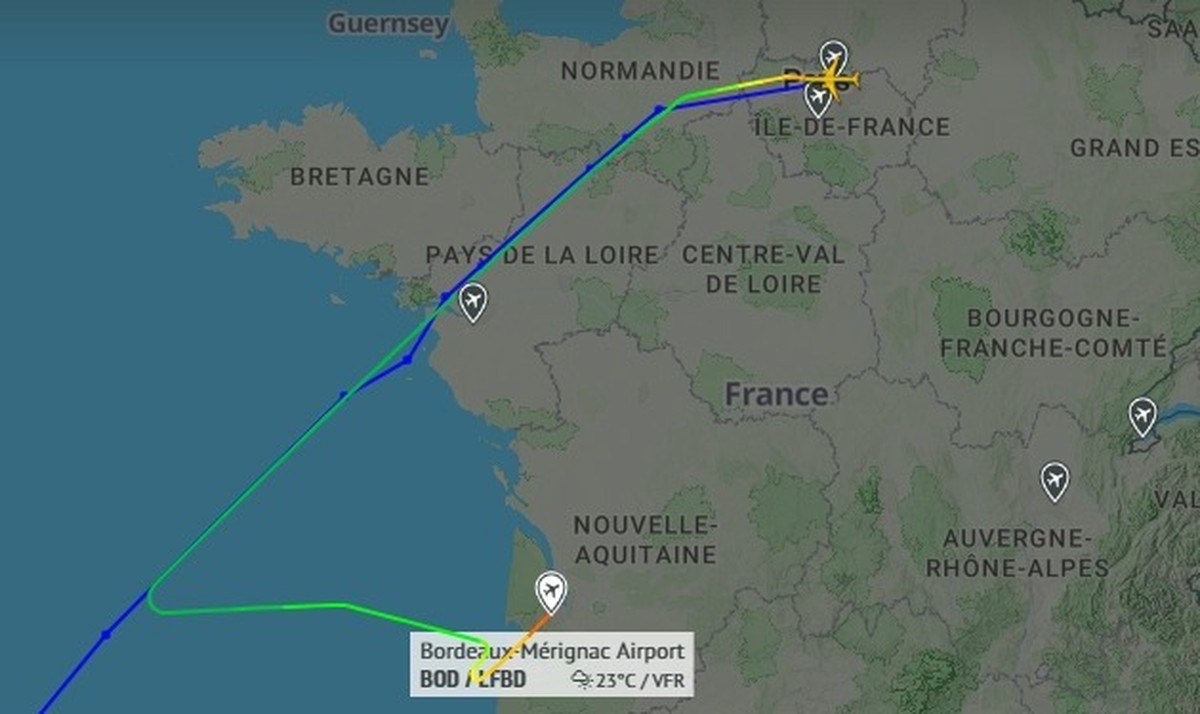Voo da Air France com destino a São Paulo faz pouso de emergência na França (Foto: Reprodução)