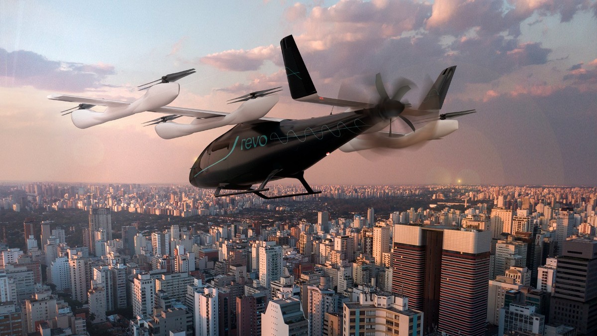 Protótipo de carro voador da Eve Air Mobility (Foto: Divulgação/Eve Air Mobility)