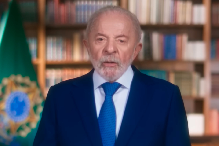 Lula faz pronunciamento sobre tarifa anunciada por Donald Trump (Foto: Reprodução)