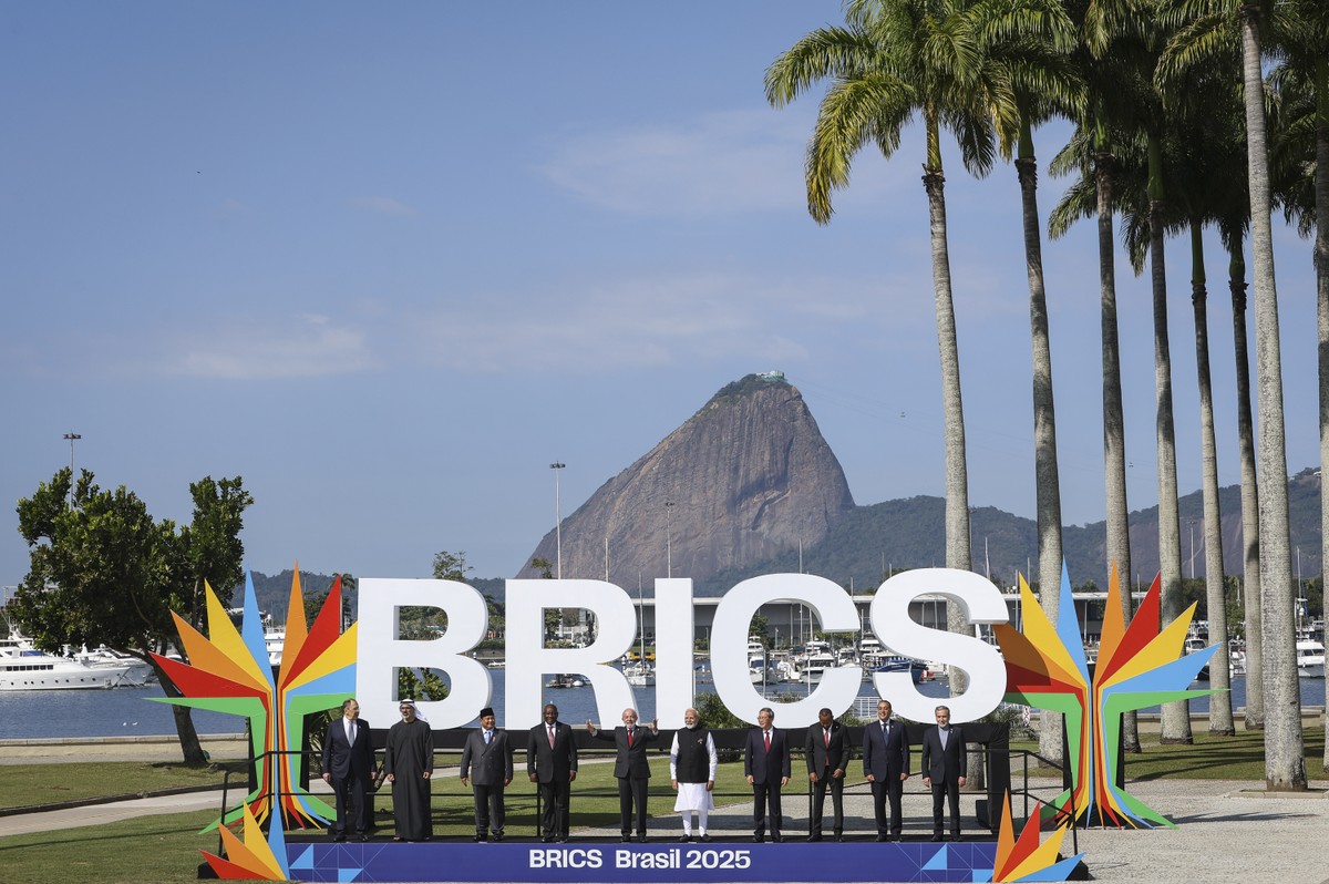Rússia, China e África do Sul unem forças contra ameaças externas Cúpula do Brics, no Rio de Janeiro (Foto: RENAN AREIAS/Agencia Enquadrar/Agencia O Globo)