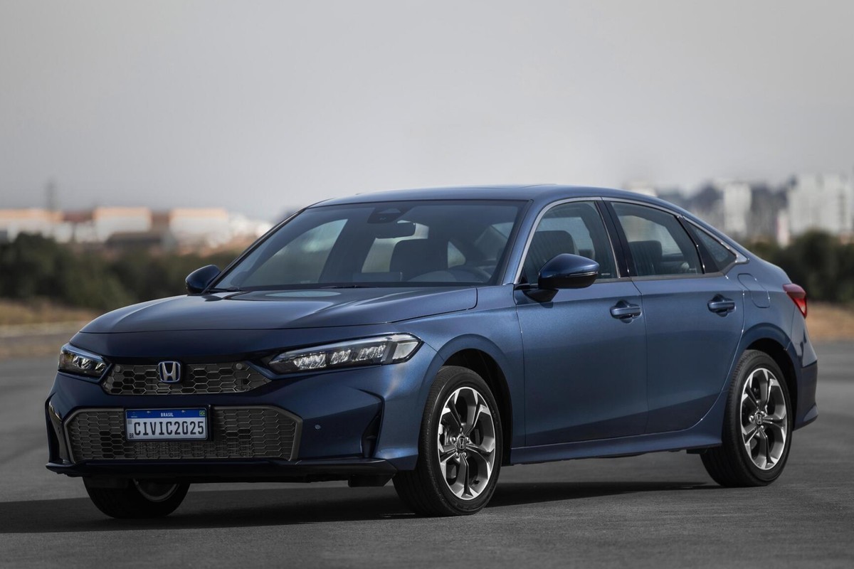 Novo Honda Civic 2025 tem dianteira redesenhada e mais recursos de conectividade (Foto: Honda/Divulgação)