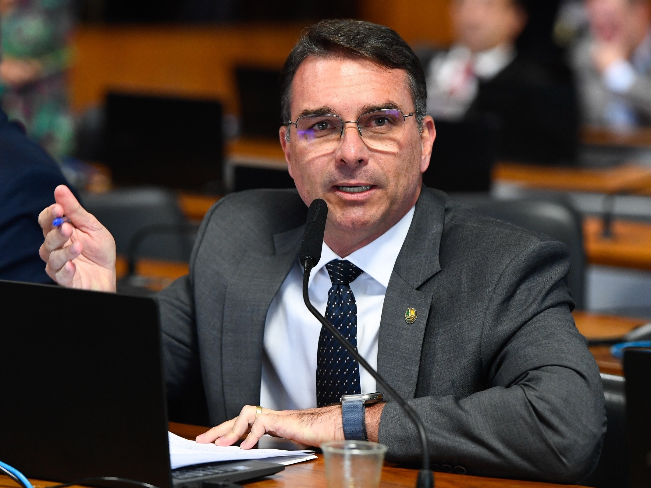 Flávio Bolsonaro, senador pelo PL-RJ (Foto: Roque de Sá - 3.dez.24/Agência Senado)