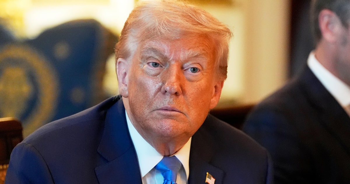 Trump anuncia tarifa de 10% para países do Brics e gera tensão econômica O presidente Donald Trump durante uma reunião com o primeiro-ministro de Israel, Benjamin Netanyahu, na Sala Azul da Casa Branca, na segunda-feira, 7 (Foto: Alex Brandon/AP)
