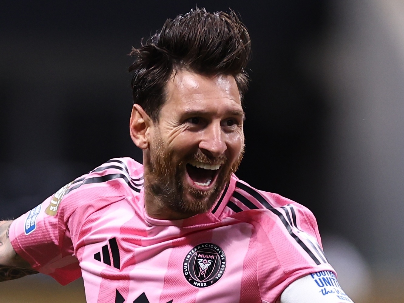 Palmeiras busca empate para garantir liderança do grupo após tabu de Messi Messi comemora gol marcado pelo Inter Miami contra o Porto no Mundial de Clubes (Foto: Robbie Jay Barratt - AMA/Getty Images)