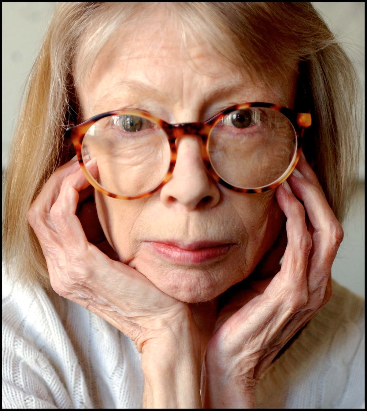 Retrato da escritora americana Joan Didion, em setembro de 2009. (Foto: LISA CARPENTER / WRITER PICTURES / ALBUM)