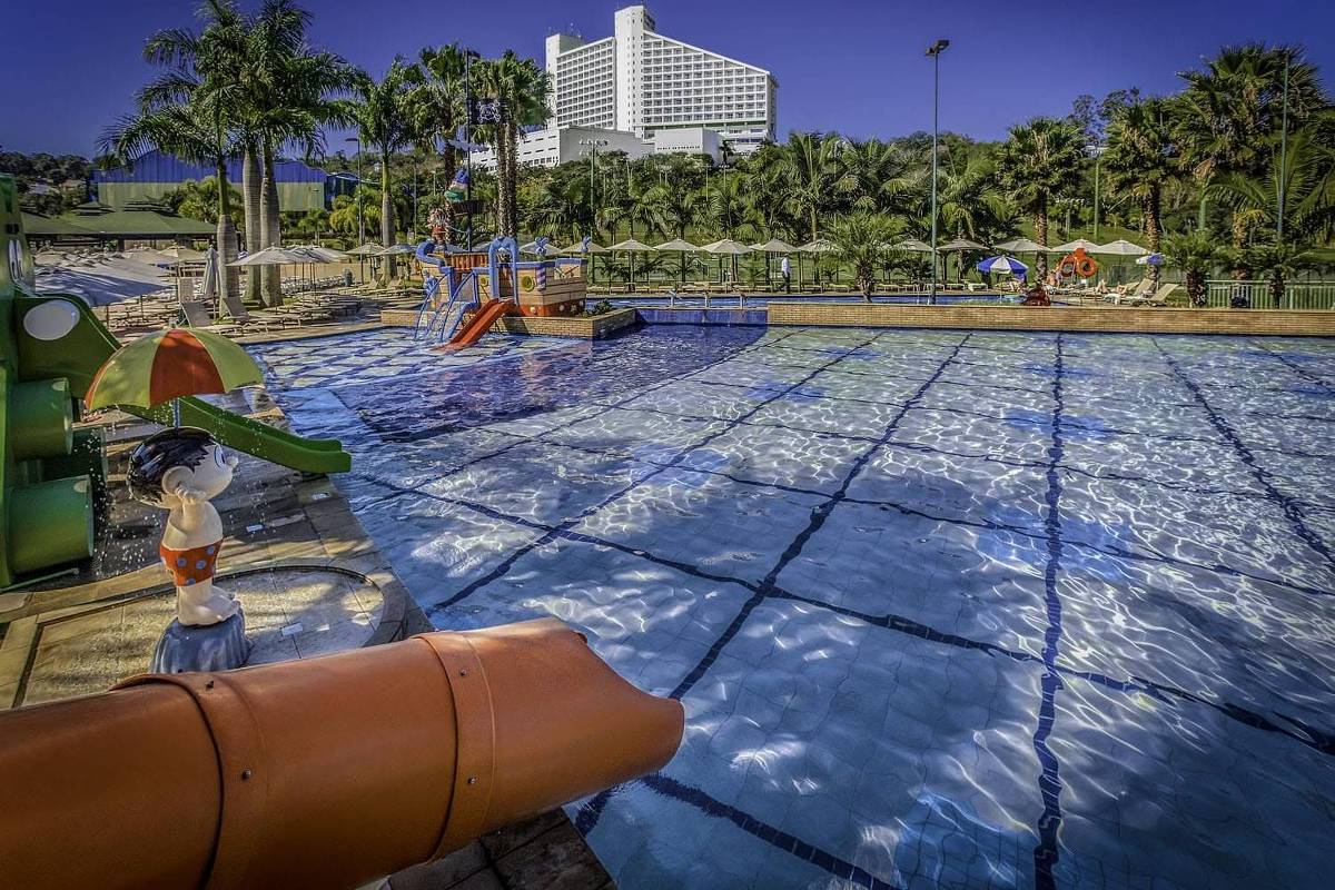 Resorts em Atibaia atraem famílias durante as férias escolares das crianças Bourbon Atibaia Resort, com complexo aquático (Foto: Divulgação)