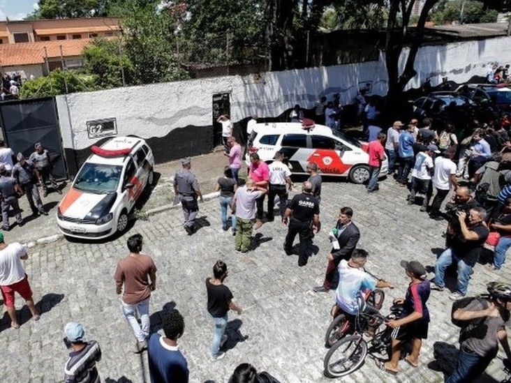 Justiça confirma indenização a sobrevivente do massacre em Suzano Ataque a tiros em Suzano chocou o Brasil e o mundo (Foto: EPA/SEBASTIAO MOREIRA)