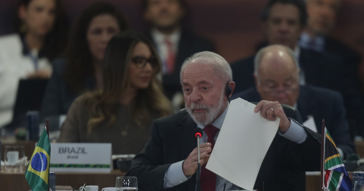 Sul Global deve liderar desenvolvimento sustentável, afirma Lula Lula participa de sessão plenária da Cúpula dos Brics no sábado, 6 de julho; presidente brasileiro também abriu sessão plenária do grupo nesta segunda, 7 (Foto: Pedro Kirilos/Estadão)