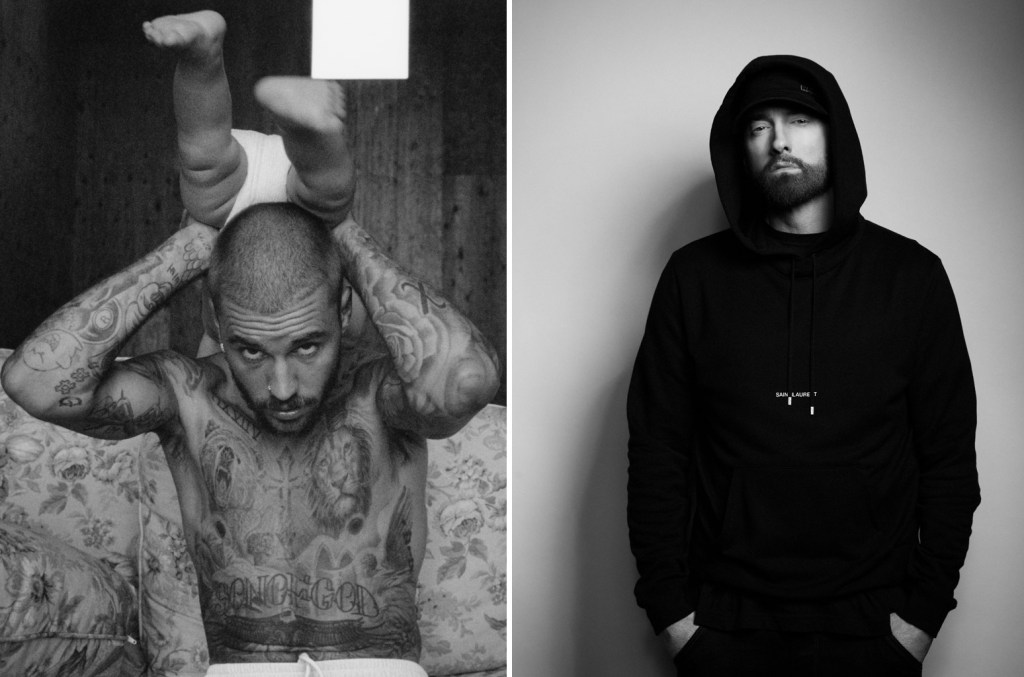 Eminem é creditado no álbum 'SWAG' de Justin Bieber e causa surpresa entre fãs Eminem é creditado no álbum 'SWAG' de Justin Bieber e causa surpresa entre fãs