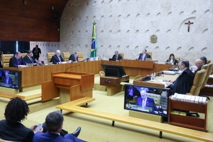 STF reage à defesa de Trump em favor de Bolsonaro durante julgamento Sessão plenária do STF. (Foto: Antonio Augusto/STF)
