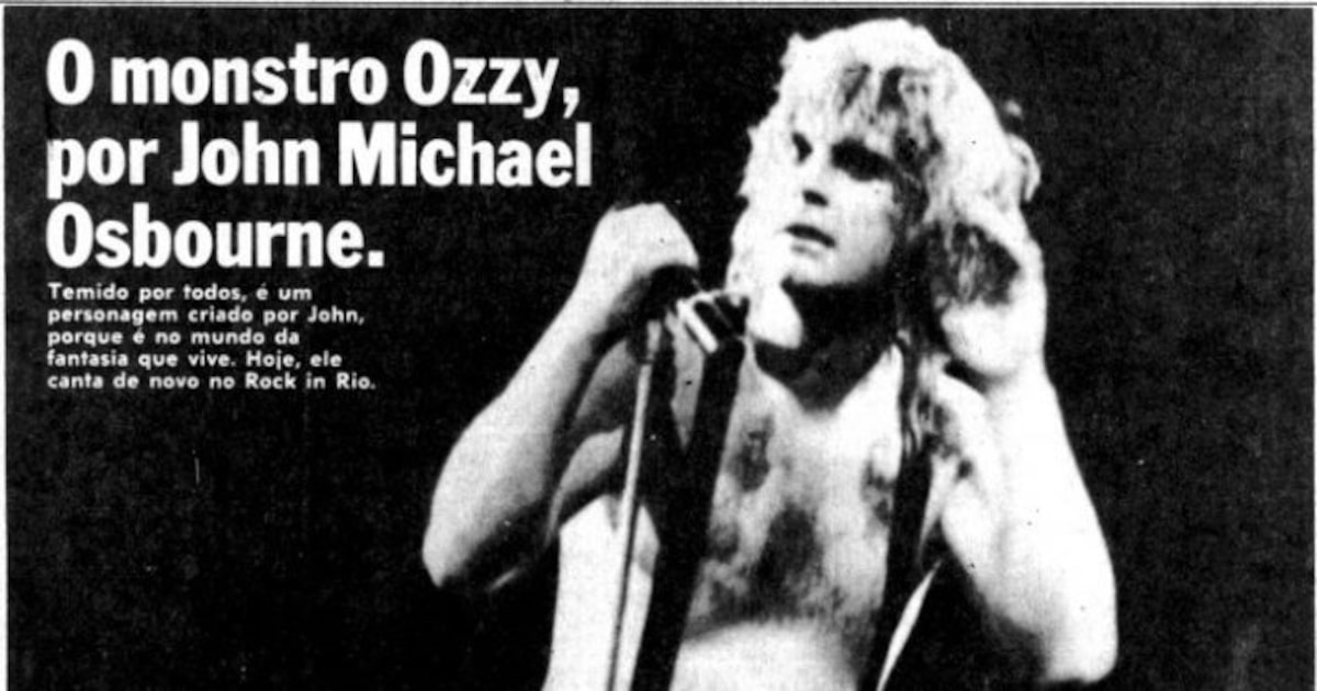 Entrevista exclusiva de Ozzy Osbourne no Jornal da Tarde de 19 de janeiro de 1985. (Foto: Acervo Estadão)