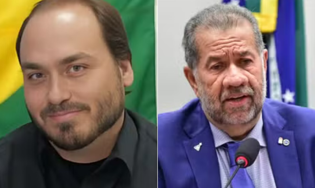 Carlos Lupi aciona Justiça para que Carlos Bolsonaro esclareça post no Twitter Carlos Bolsonaro e Carlos Lupi (Foto: Reprodução)
