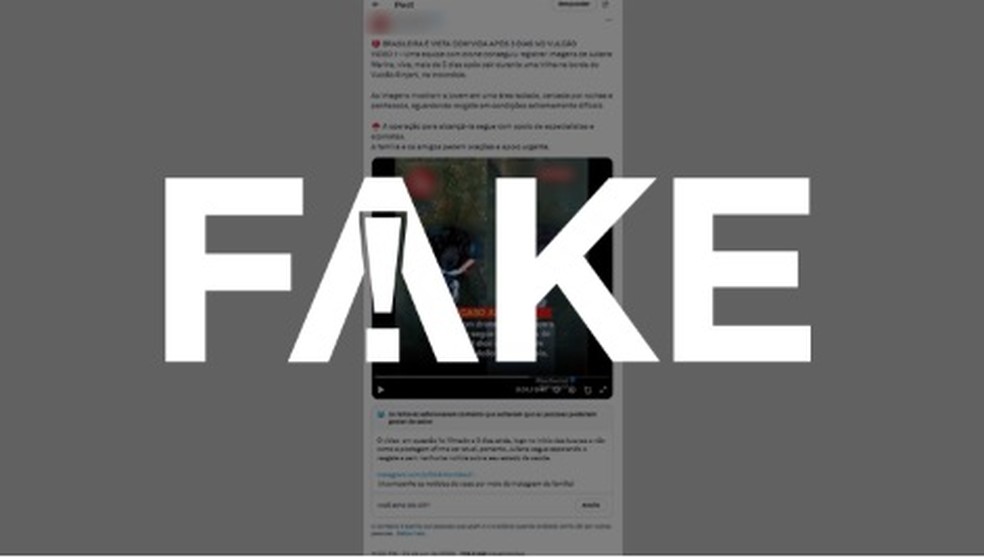 Vídeo que supostamente mostra Juliana antes de ser encontrada é falso Vídeo que supostamente mostra Juliana antes de ser encontrada é falso
