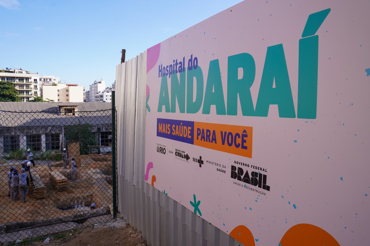 Hospital do Andaraí em reforma ampliará leitos para atender mais pacientes até 2026 Hospital do Andaraí passa por revitalização após ser municipalizado em dezembro de 2024: aumento de 80% no total de leitos (Foto: Iago Campos/Prefeitura do Rio)