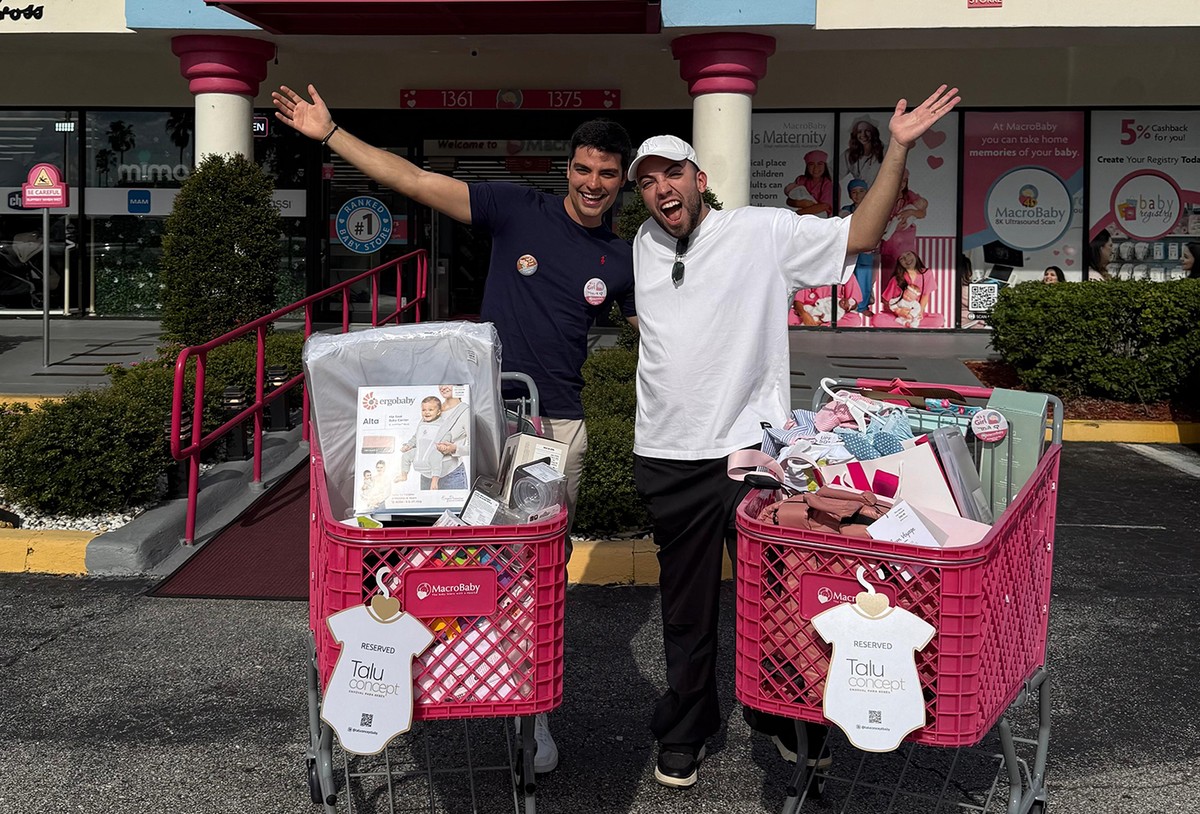 Lucas Rangel e Lucas Bley preparam enxoval do primeiro bebê nos Estados Unidos Lucas Rangel e Lucas Bley preparam enxoval do primeiro bebê nos Estados Unidos