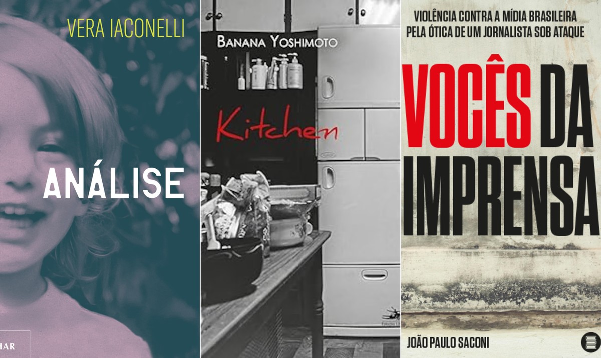Lançamentos da semana trazem psicanálise, Banana Yoshimoto e crítica à imprensa Análise, de Vera Iaconelli; Kitchen, de Banana Yoshimoto; e Vocês na imprensa, de João Paulo Saconi (Foto: Reprodução)