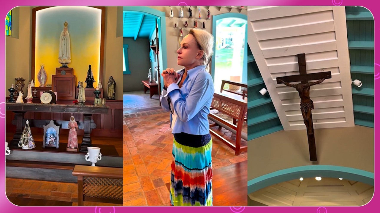 Ana Maria Braga revela capela em sua casa e compartilha coleção de santinhos