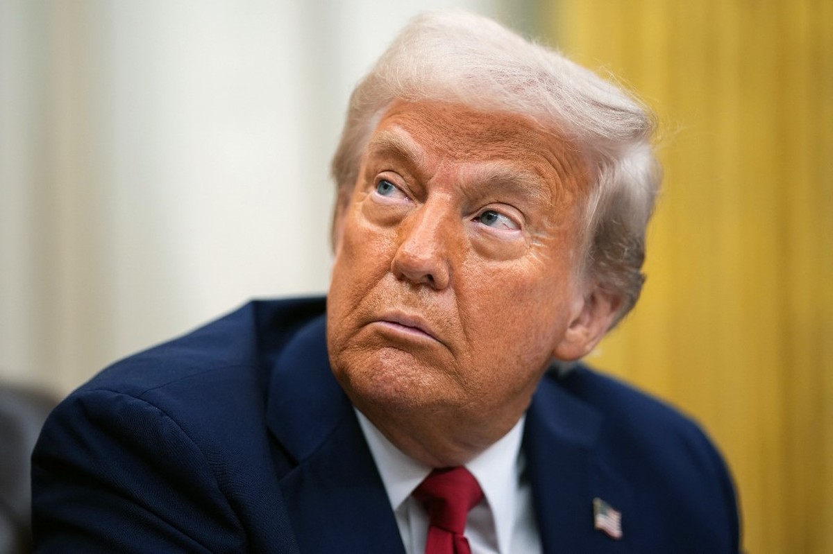 Trump critica governo brasileiro em carta a Jair e defende ex-presidente Bolsonaro Presidente dos Estados Unidos, Donald Trump. (Foto: Andrew Harnik / GETTY IMAGES NORTH AMERICA / Getty Images via AFP)