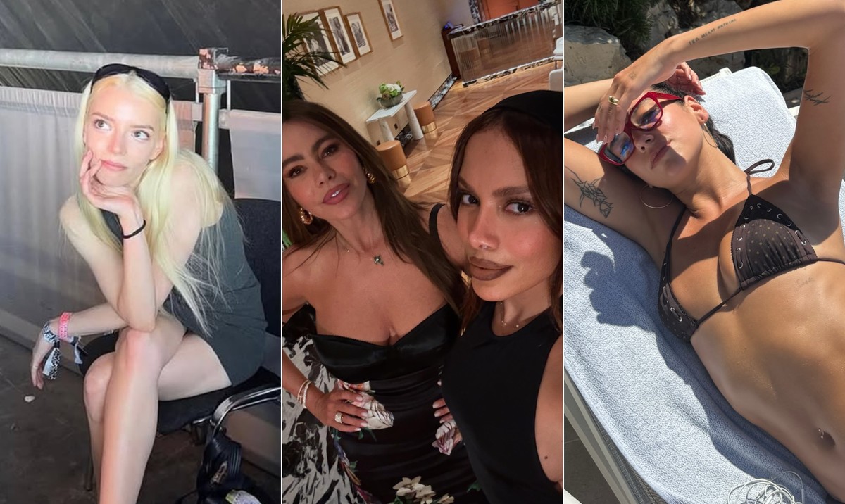 Anya Taylor-Joy, Sofia Vergara, Anitta e Dua Lipa durante férias na Europa (Foto: Reprodução / Instagram)