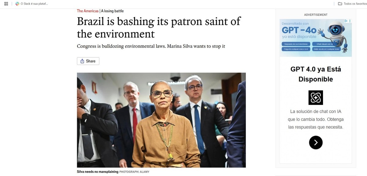 Congresso brasileiro ataca leis ambientais e Marina Silva é defendida na Câmara Ataques à ministra Marina Silva e desmonte de leis ambientais pelo Congresso — Foto: reprodução