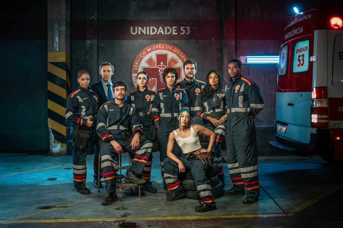 Elenco da nova série do Globoplay sobre o Samu é revelado em imagem inédita Elenco da nova série do Globoplay sobre o Samu é revelado em imagem inédita