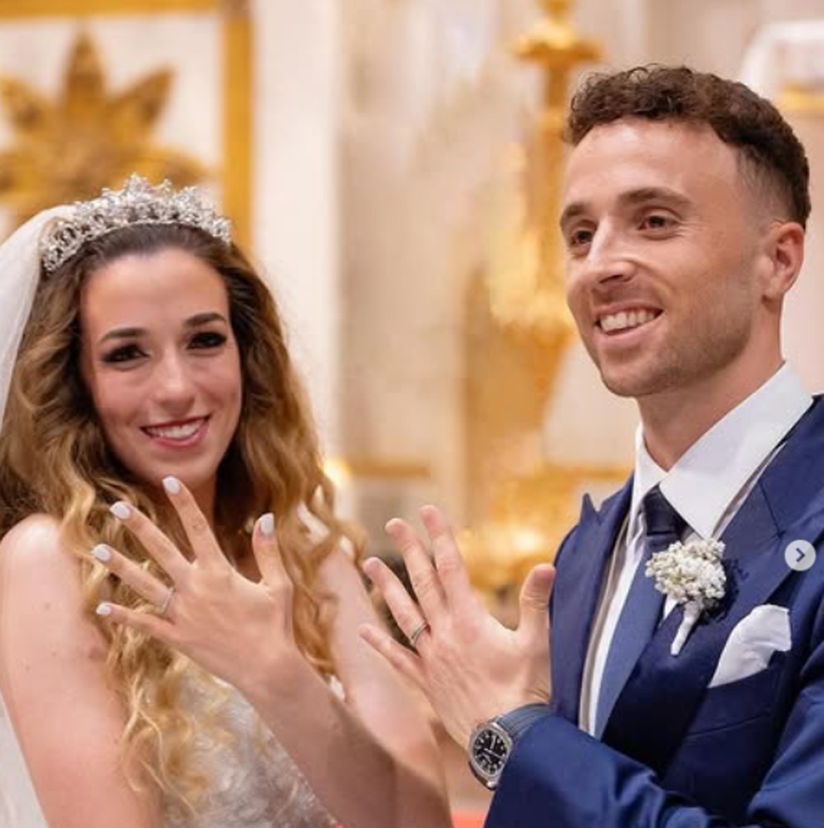 Mulher de Diogo Jota homenageia jogador e celebra um mês de casamento Diogo Jota se casou com Rute Cardoso em 22 de junho (Foto: Instagram)