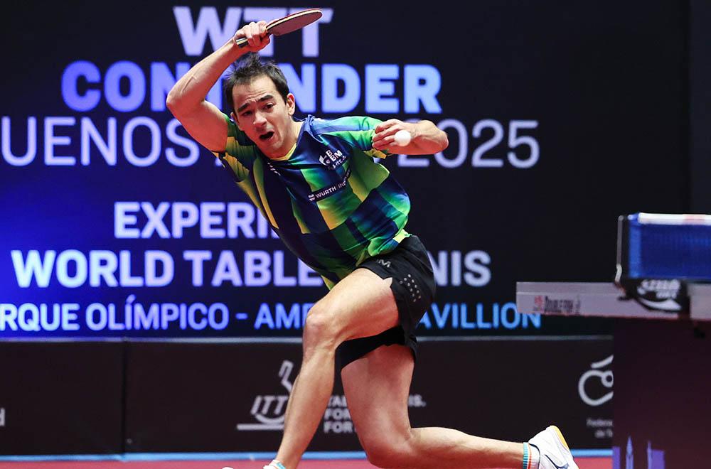 Hugo Calderano vence torneio na Argentina e fatura prêmio em dinheiro Hugo Calderano conquista título da WTT Contender Buenos Aires 2025 (Foto: World Table Tennis/Divulgação)