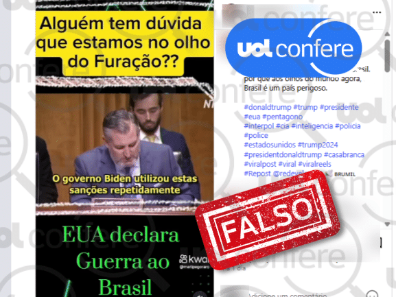 Brasil não comercializa urânio para uso bélico (Foto: Arte/UOL sobre Reprodução Instagram)