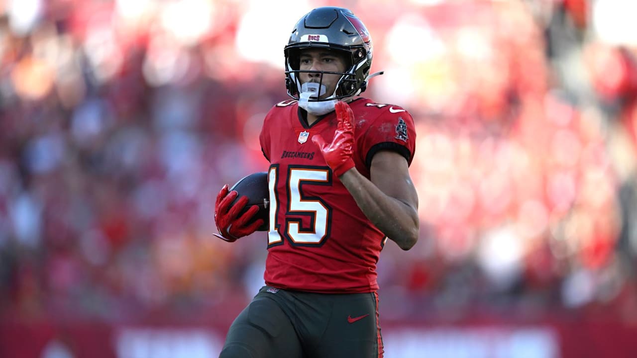 Jalen McMillan mantém bom desempenho e impressiona na temporada de 2025 Foto: Reprodução/@NFL