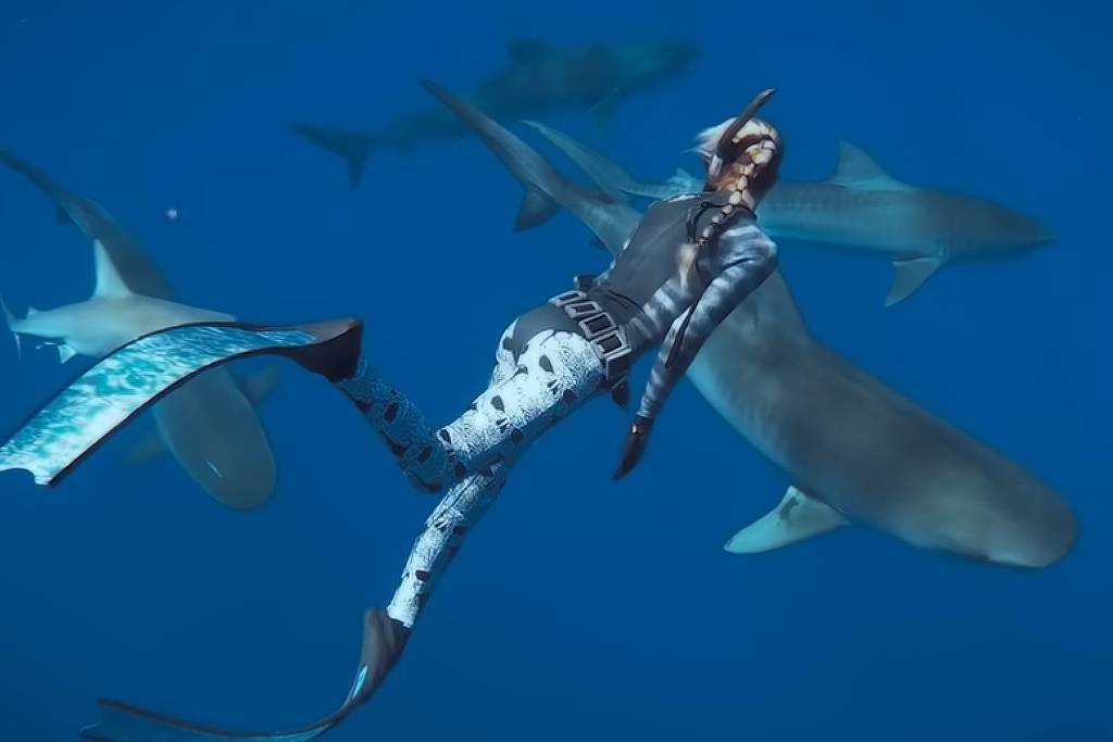 'Encantadora de Tubarões' estreia na Netflix e traz novidades para o streaming hoje Cena do documentário 'Encantadora de Tubarões' (Foto: Divulgação)