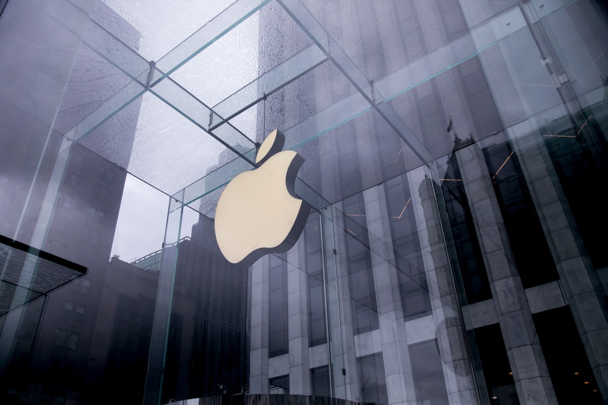 Logo da Apple em loja de Nova York (Foto: Michael Nagle / Bloomberg)