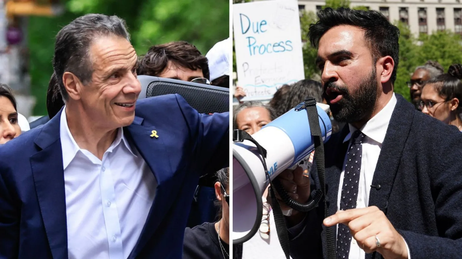 Liberal tenta barrar retorno de Cuomo na corrida pela prefeitura de Nova York Andrew Cuomo, à esquerda, e Zohran Mamdani (Foto: Shutterstock, Reuters)