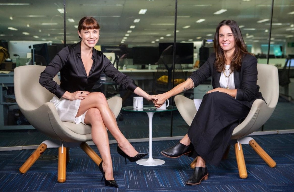 Alice Wegmann e Maria Fortuna no estúdio na redação de OGLOBO (Foto: Fernando Lemos)