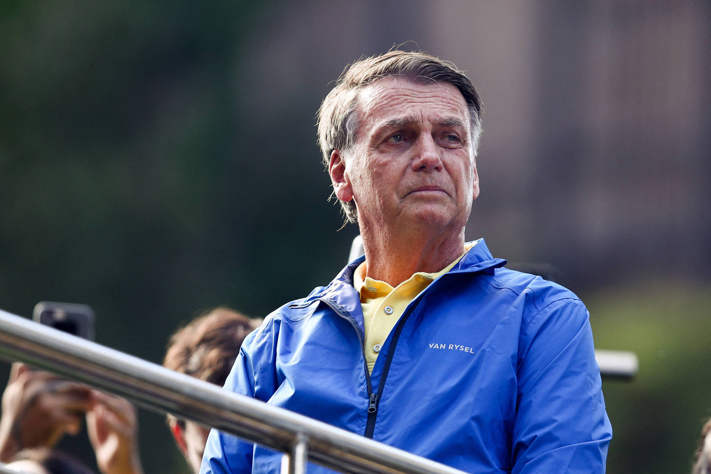 Ex-presidente Jair Bolsonaro (PL) em manifestação na avenida Paulista (Foto: Jean Carniel/Reuters)