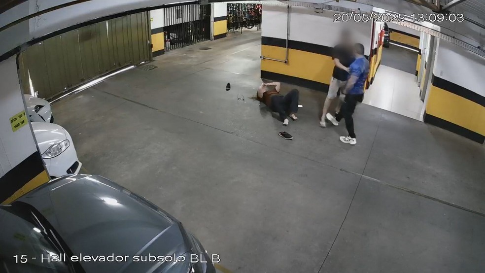 Sargento da Polícia Militar do DF agride mulher durante briga de trânsito. (Foto: reprodução)