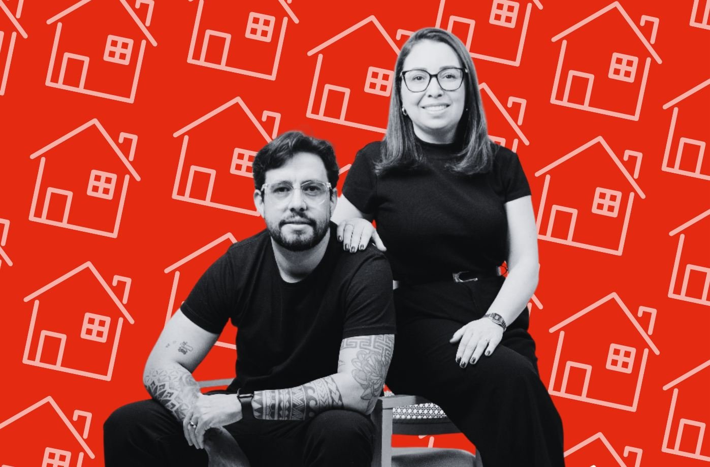 Startup que antecipa aluguel capta R$ 10 milhões e transforma estagiária em CEO Rodrigo Lubenow e Danielle Miranda, fundadores da AlugaMais: “Nosso foco é virar o banco das imobiliárias. Esse é só o primeiro produto de crédito que vamos lançar” (Foto: AlugaMais/Divulgação)