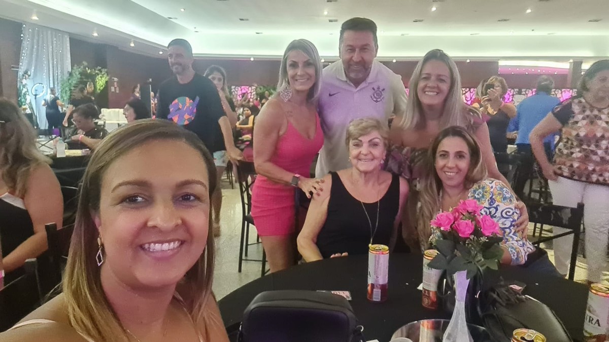 O presidente afastado Augusto Melo no evento da pizza do Corinthians (Foto: Reprodução Redes Sociais)