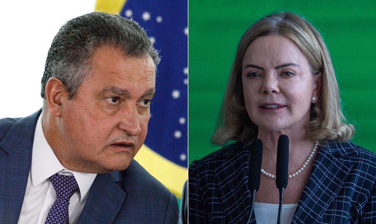 Ministros Rui Costa (Casa Civil) e Gleisi Hoffmann (Relações Institucionais) (Foto: Brenno Carvalho/Agência O Globo)