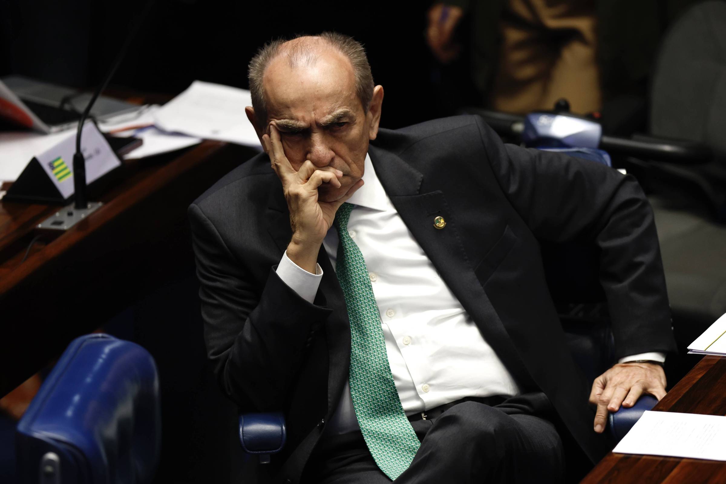 Relator do novo código eleitoral isenta críticas sobre processo eleitoral de punição Senador Marcelo Castro (MDB-PI) durante sessão plenária (Foto: Pedro Ladeira - 25.jun.25/Folhapress)