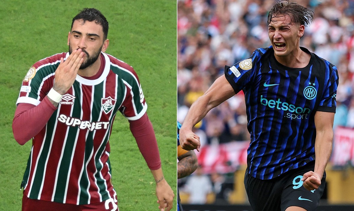 Fluminense e Inter de Milão se enfrentam pelo Mundial de Clubes — Foto: ANGELA WEISS / AFP e Buda Mendes/Getty Images/AFP