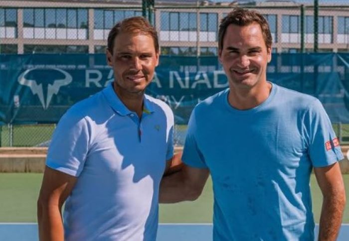 Federer retorna à academia de Nadal e reforça amizade entre os tenistas Foto: Reprodução