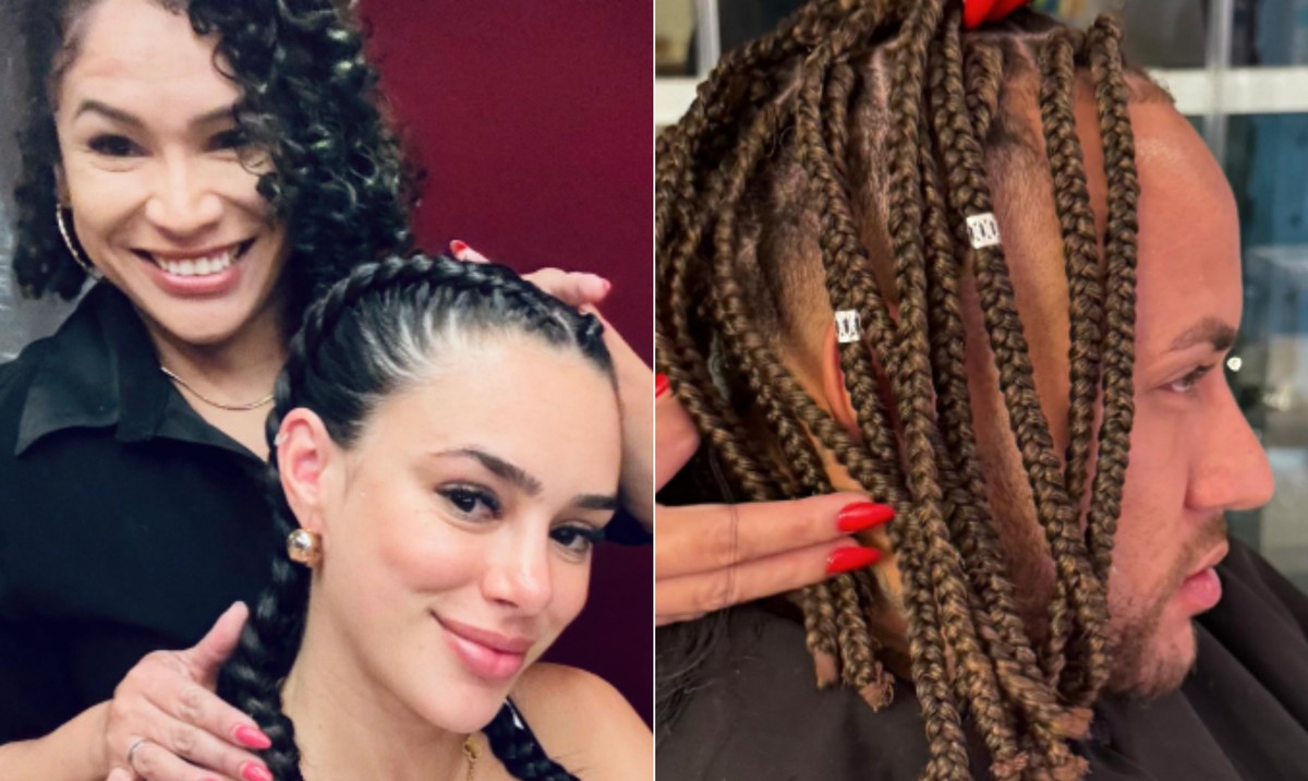 Bruna Biancardi adota novo visual com tranças inspiradas em Neymar Bruna Biancardi e Neymar procuraram a trancista Dani Castela para mudar o visual (Foto: Reprodução da internet)