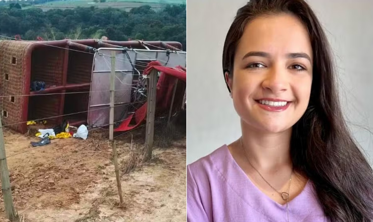 A psicóloga Juliana Prado de Oliveira morreu em queda de balão em Capela do Alto (SP) (Foto: G1 / Arquivo pessoal - Reprodução redes sociais)