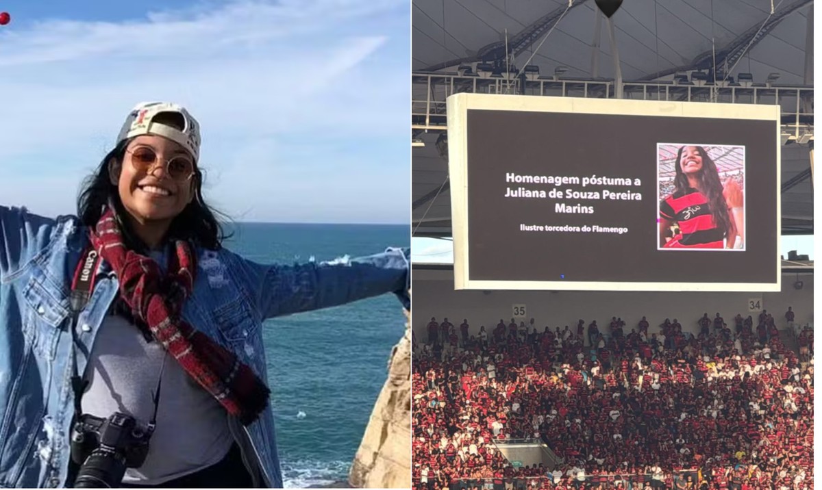 Flamengo presta homenagem a Juliana Marins antes de jogo no Maracanã Juliana Marins é homenageada pelo Flamengo antes de partida no Maracanã (Foto: Reprodução / Instagram)