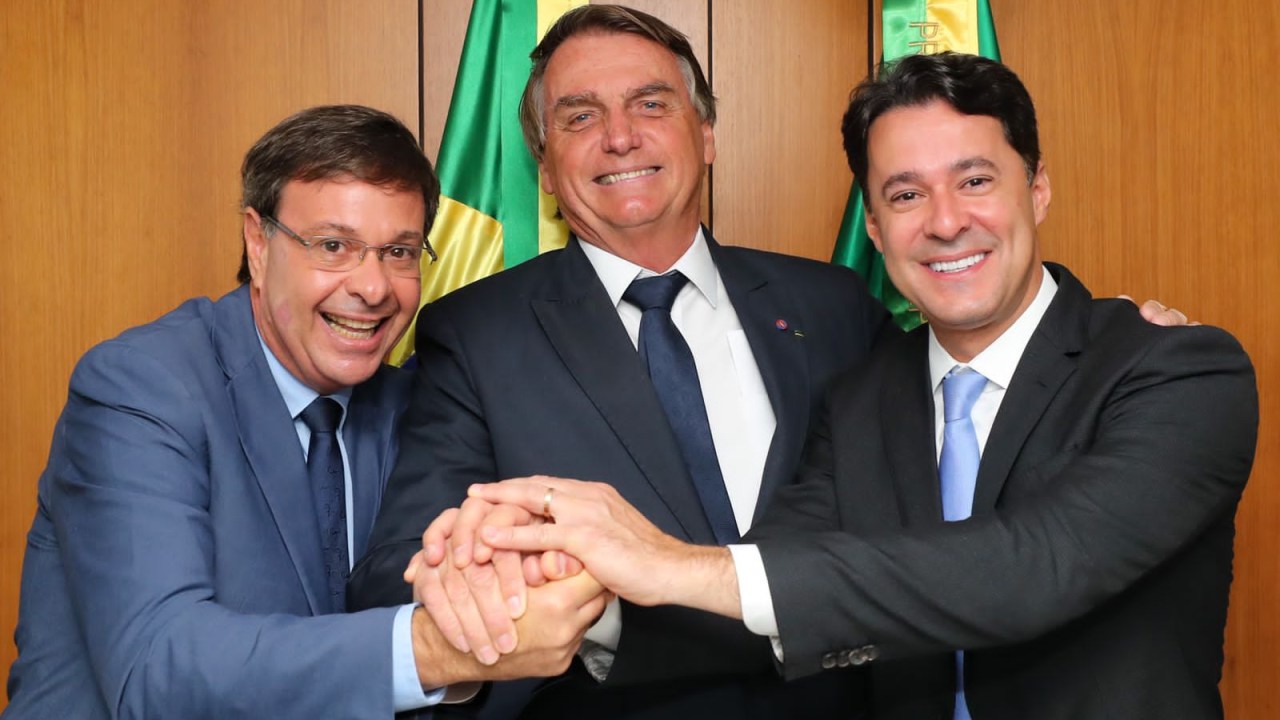 Gilson Machado, Jair Bolsonaro e Anderson Ferreira (Foto: PL/Divulgação)