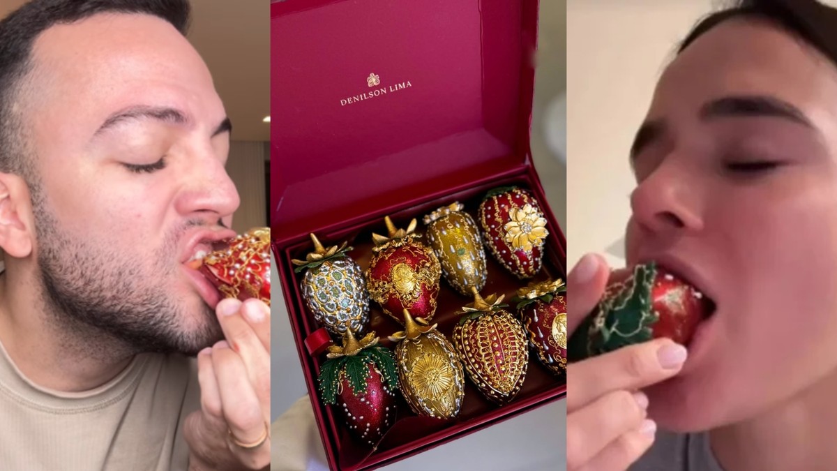 Morango do amor de R$ 2.300 vira febre entre famosos — Foto: Reprodução Instagram