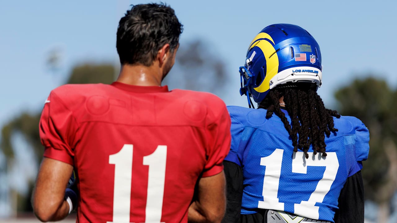 Davante Adams se junta a Jimmy Garoppolo nos Rams após momento difícil com os Raiders Foto: Reprodução/@NFL