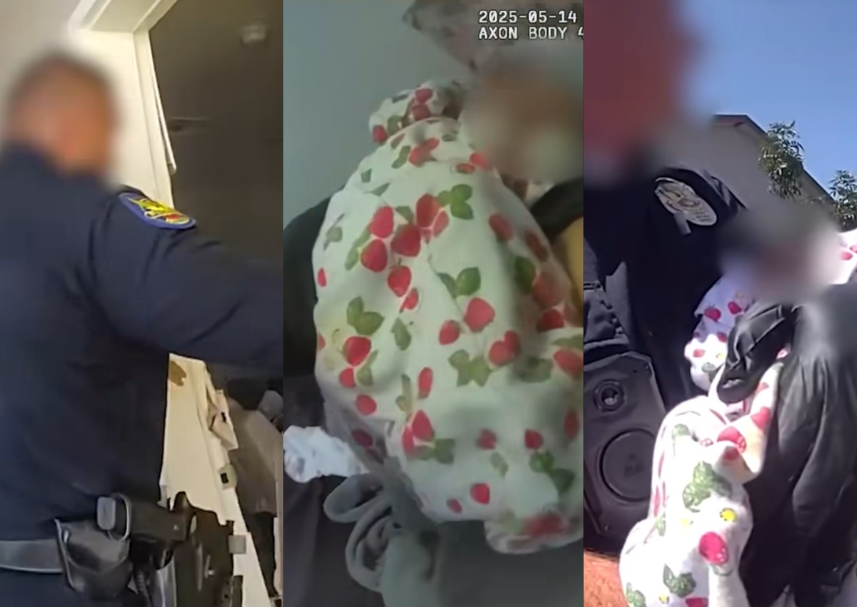 Policiais dos EUA resgatam bebê desidratado ao lado de mãe falecida em acidente Policiais invadem casa e encontram bebê vivo ao lado de mãe que já havia morrido há uma semana (Foto: Reprodução/Facebook)