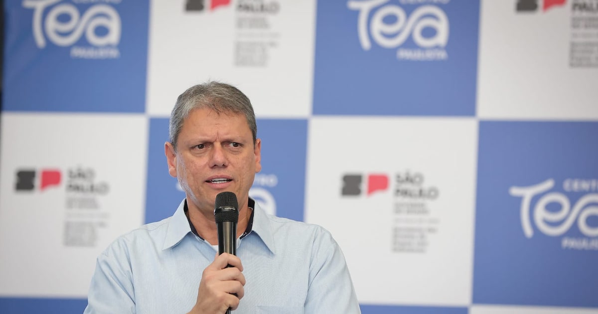 Tarcísio critica tarifas e defende patriotismo em evento no interior de São Paulo Tarcísio de Freitas, governador de São Paulo (Foto: Pablo Jacob/Governo do Estado de SP)